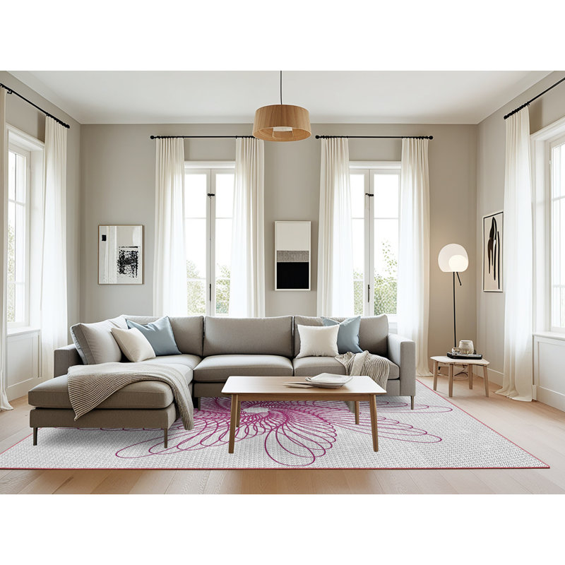 Violet Tapis décoratif, Rectangle 8 pi x 12 pi