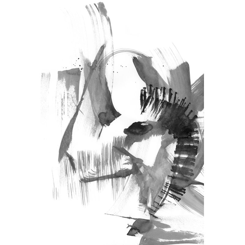 Ebony Zag I by Jennifer Goldberger - Painting on Canvas, Wrapped Canvas, 46cm H x 30cm W