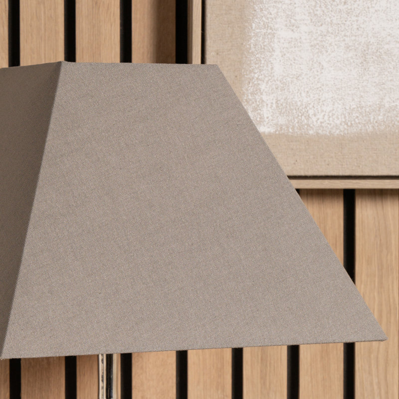 Lorentzen Cotton Tapered Square Lamp Shade, 29.5cm H x 40cm W x 40cm D, Steel Grey