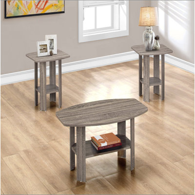 Ensemble de table, ensemble de 3 pièces, café, bout, côté, accent, salon, stratifié, transitionnel