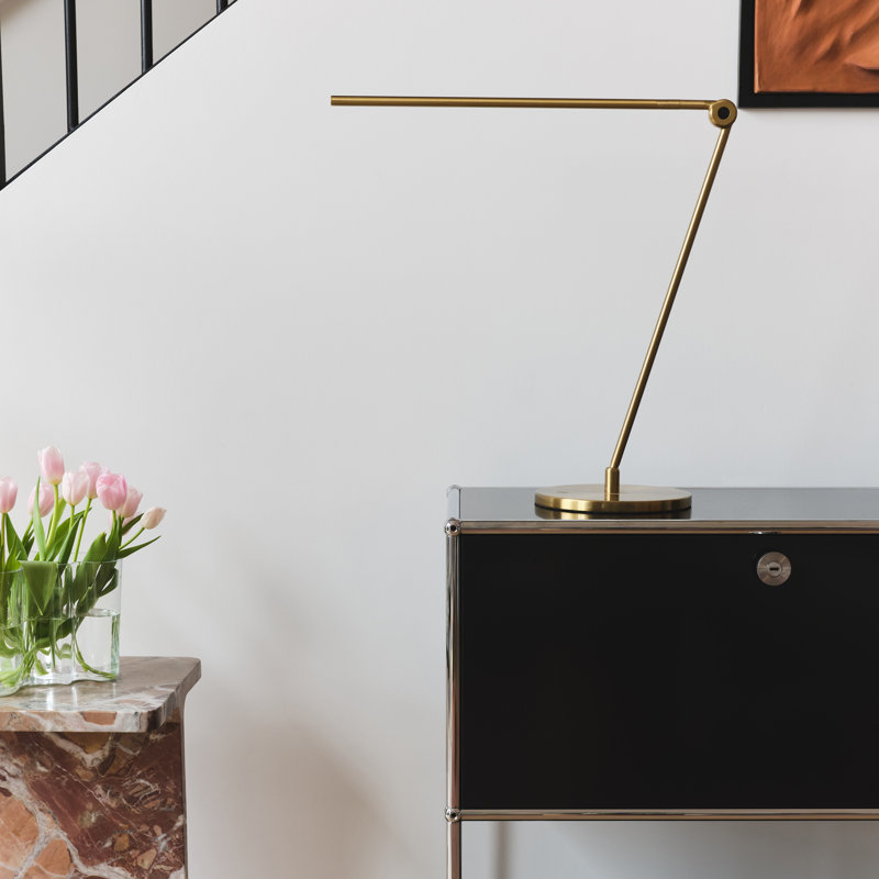 Brass Adjustable Touch Sensor LED Desk Lamp