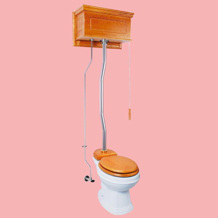 The Renovators Supply Inc. 2 Gallons GPF Round Chair Height Two-Piece Toilet (Seat Included)
