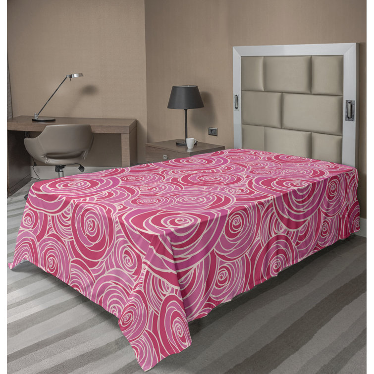 Ambesonne, drap plat floral pivoines, art botanique printanier
