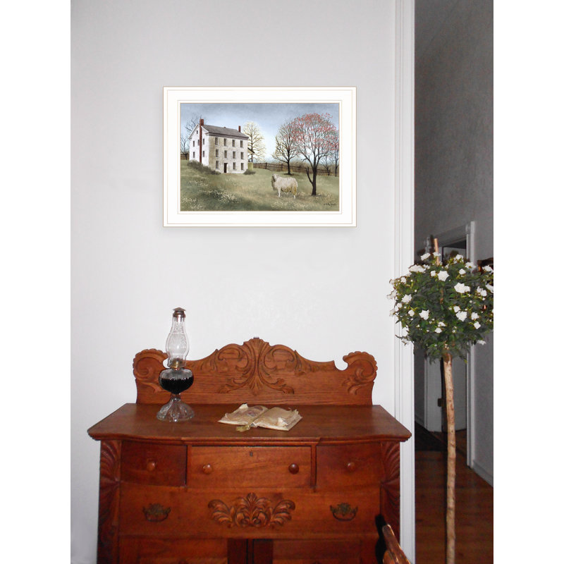 «Spring at White House Farm», art mural encadré pour la décoration de salon par Billy Jacobs, H 15 po x l 21 po x P 1 po