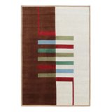 Rug & Kilim’S Bauhaus Style Rug In Brown And White With Geometric Patterns