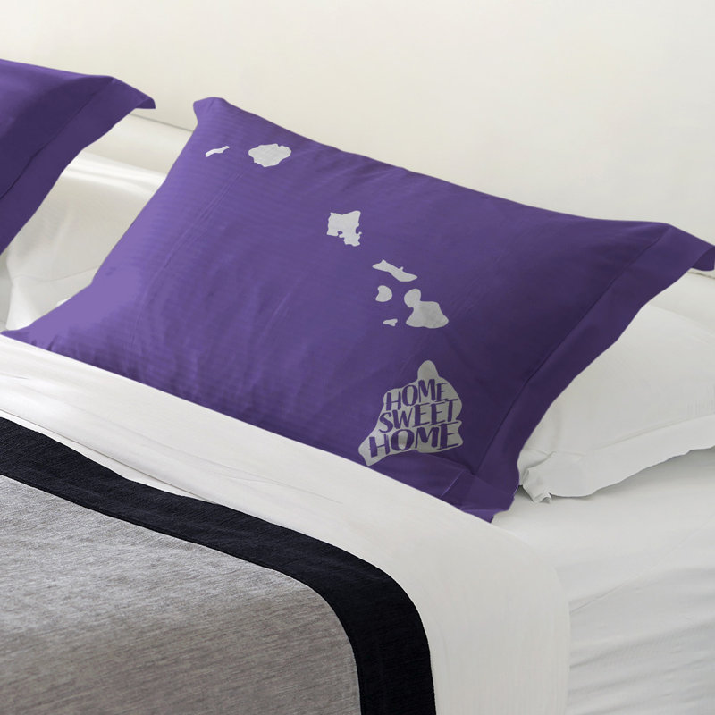 Hawaii Polyester Sham Set, King, Microfiber, Purple