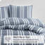 Housse de couette Bare Home - Rayures bleu chiné minuit-72615134
