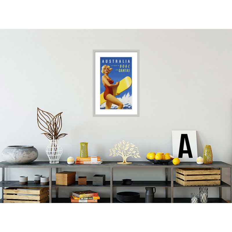 Affiche de voyage en Australie par Inconnu - Impression numérique sur toile, 29.5" H x 20.49" W