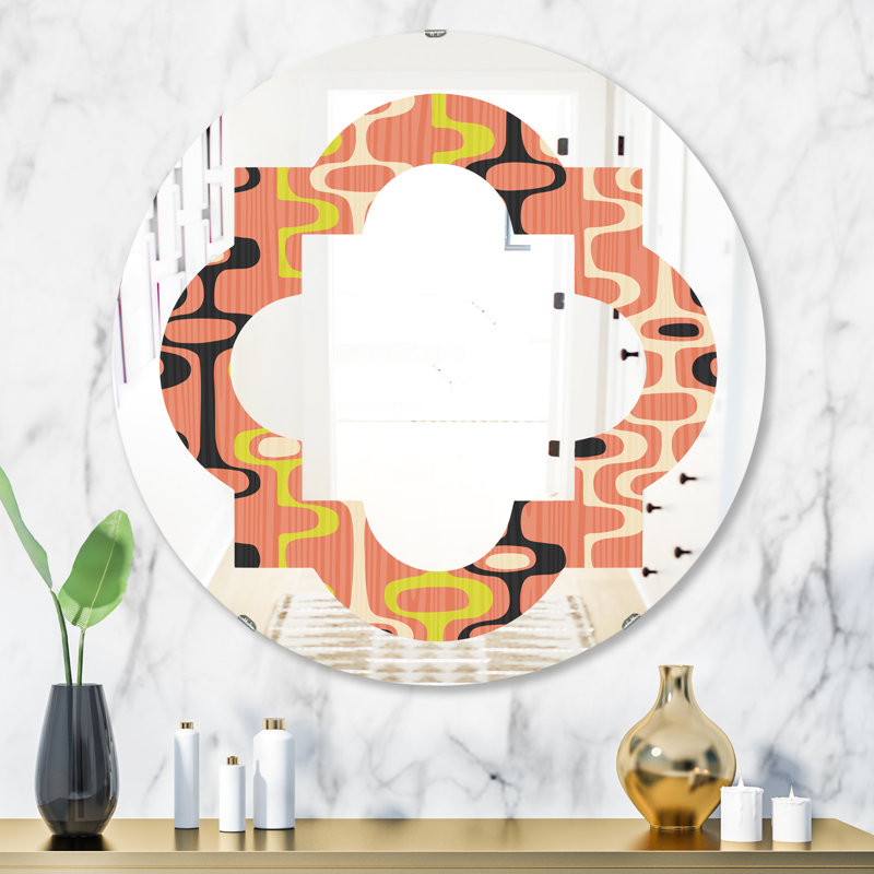 Miroir mural sans cadre abstrait, H 31,5 po x l po
