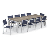 Travira Rectangular 10 - Person 103" Long Powder Coated Aluminum Patio Dining Set