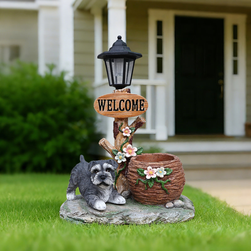 Statue jardinière Schnauzer
