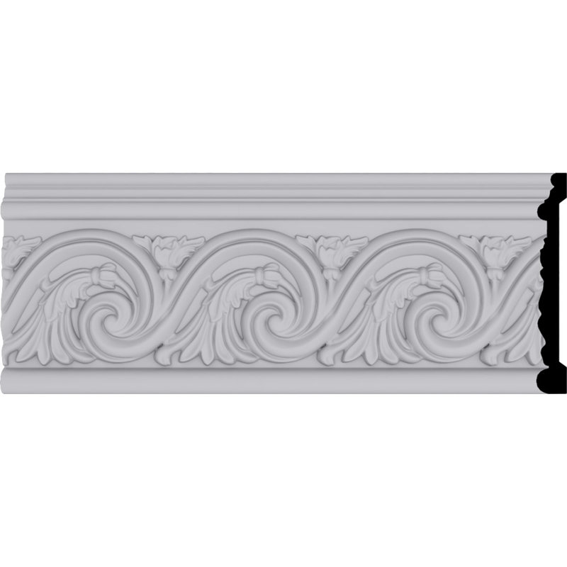 Primed White Polyurethane Crown Chair Rail Moulding