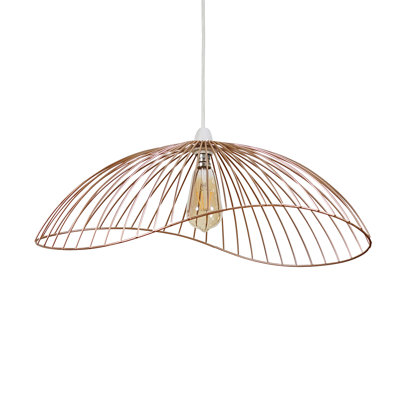 20cm H Metal Novelty Pendant Shade ( Screw On ) in Brown