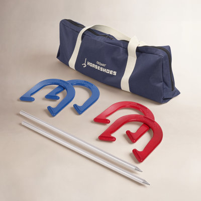 Steel Horseshoe Game Set with Carrying Case