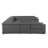 Lily 8 Piece 4 Power Top Grain Italian Leather Sectional-1967435134