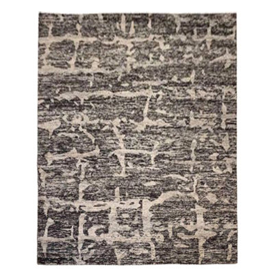 8 x 10 soie de bambou moderne noir