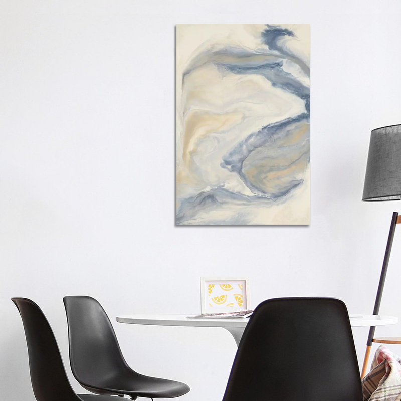 Untitled Neutral Blue by Corrie LaVelle - Wrapped Canvas Painting, 30.48 cm H x 45.72 cm W