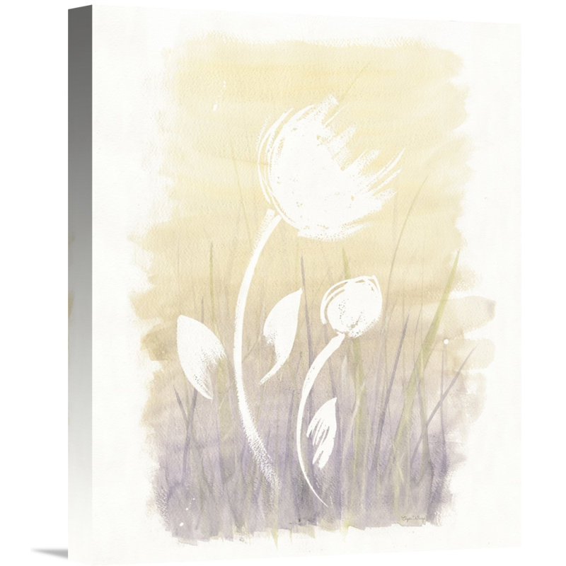 "Floral Silhouette I" par Elyse Deneige, art mural sur toile, H 20 po x l 16 po, Toile tendue, Aucun mat