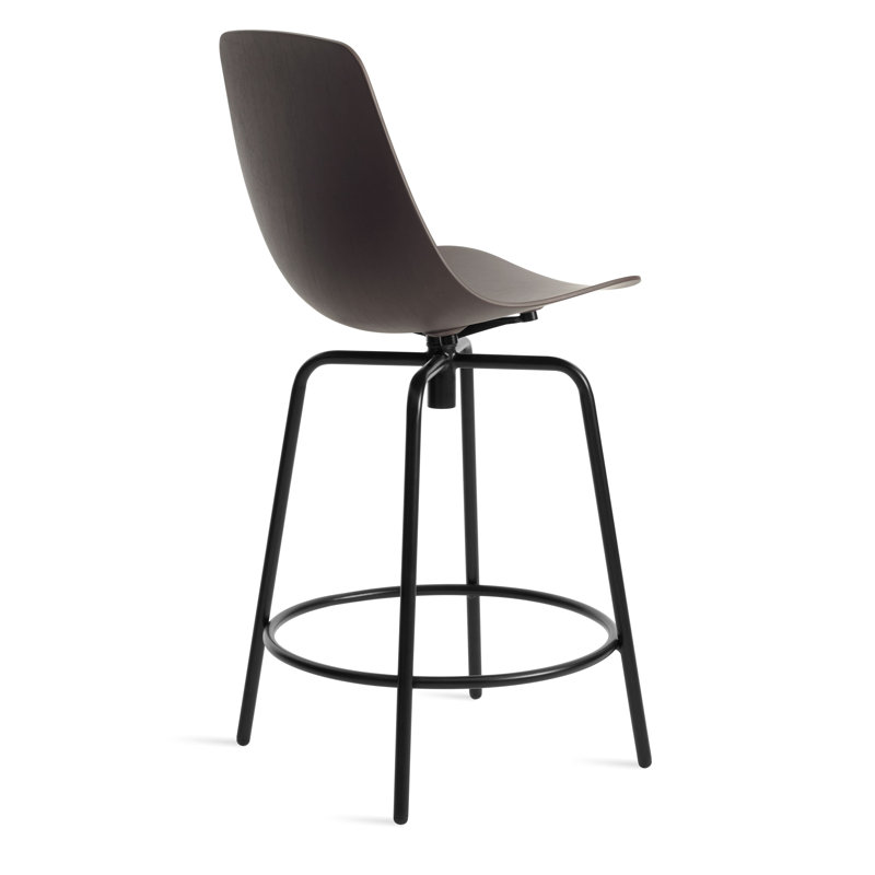 Clean Cut Swivel Stool, Oblivion, Counter Stool (24" Seat Height)