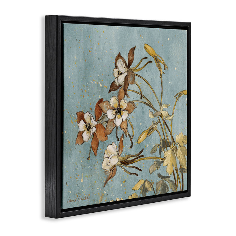 «Rustic Blooming Buds» par Lanie Loreth, Cadre flottant noir de jais, H 18 po x l 18 po