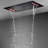 Savona 22 Inch Matte Black Digital Shower System with Rainfall Waterfall and Hand Shower