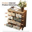 Commode d'appoint vintage en bois avec 6 tiroirs, commode de rangement sculptée