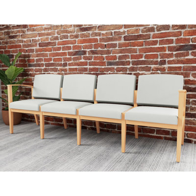 Amherst Wood Waterfall Waiting Reception End Table Metal Frame High Pressure Laminate Top