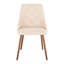 Chaises d'appoint rembourrées en similicuir Paco avec pieds fuselés en bois-88783671