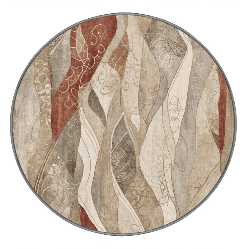 Echoed Glow Rug, Round 5'