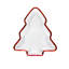 Christmas Tree Red Rim Serving Tray