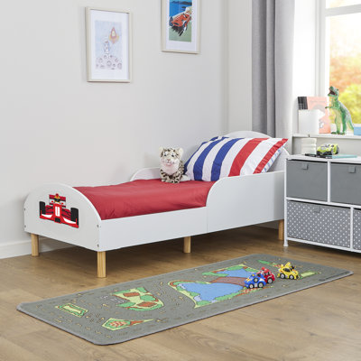 Kids White Toddler Bed – Formula 1