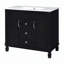Meuble-lavabo moderne 36 po avec lavabo supérieur-112430089