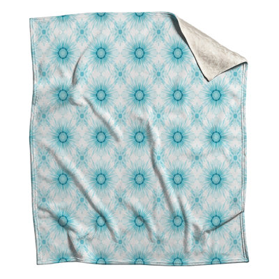 Couvertures à motif floral bleu