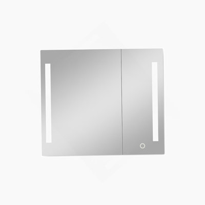 Surface de l'armoire à pharmacie 30X26 pouces à DEL noir, désembueur, antibuée, luminosité variable