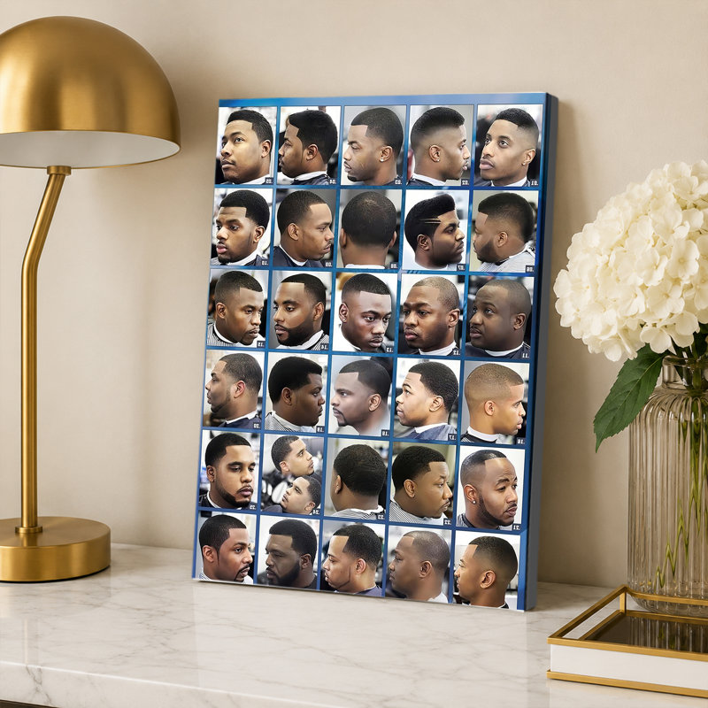 Black Men Haircut Styles, 12x18inch