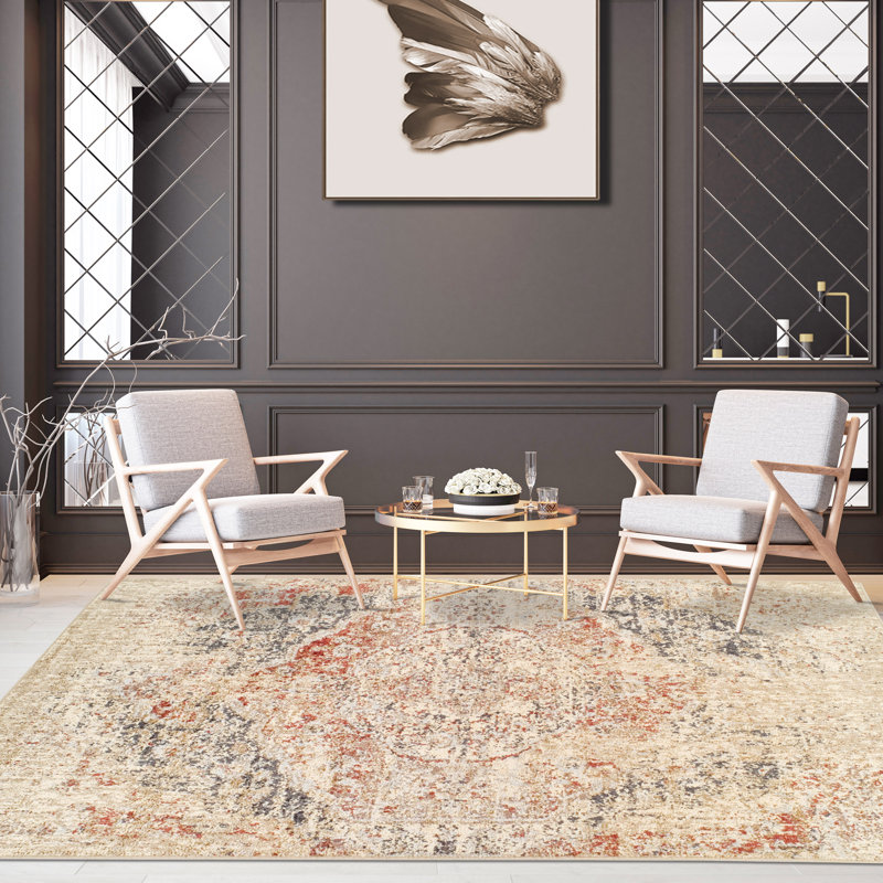 Peretsman Indoor Rug, Rectangle 5'x8'