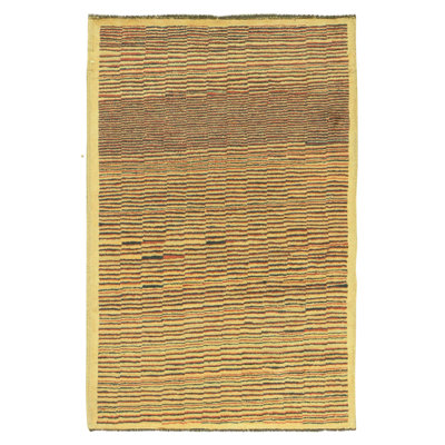 Hand Knotted Wool Area Rug in Multi