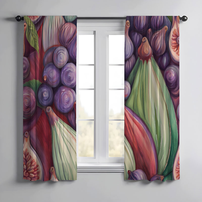 Paire de rideaux semi-transparents en polyester Dusza, L 40 po x L 82 po