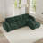 Boneless L-Shaped Soft Velvet Fabric Sofa, 32D High-Density Foam, No-Assembly Base, Non-Slip Design, Movable Ottoman Suitable For Living Rooms.-1251762196