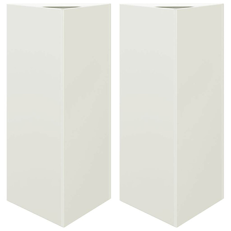 Crystine Metal Elevated Planter, 75cm H x 50cm W x 43cm D, White