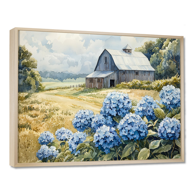 Duella - Floral Wall Art, H 12 po x l 20 po, Cadre flottant, Naturel
