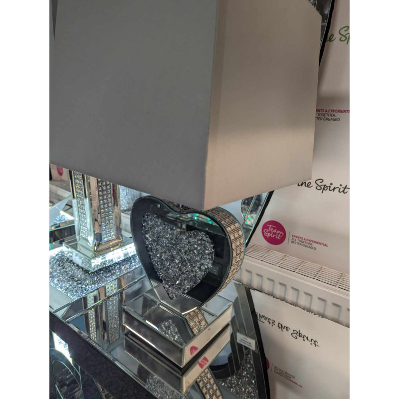 Mirrored love heart Table Lamp