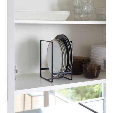 YAMAZAKI home 4314 Slim Dish Drainer Basket-Modern Kitchen Strainer Rack,  One Size, White