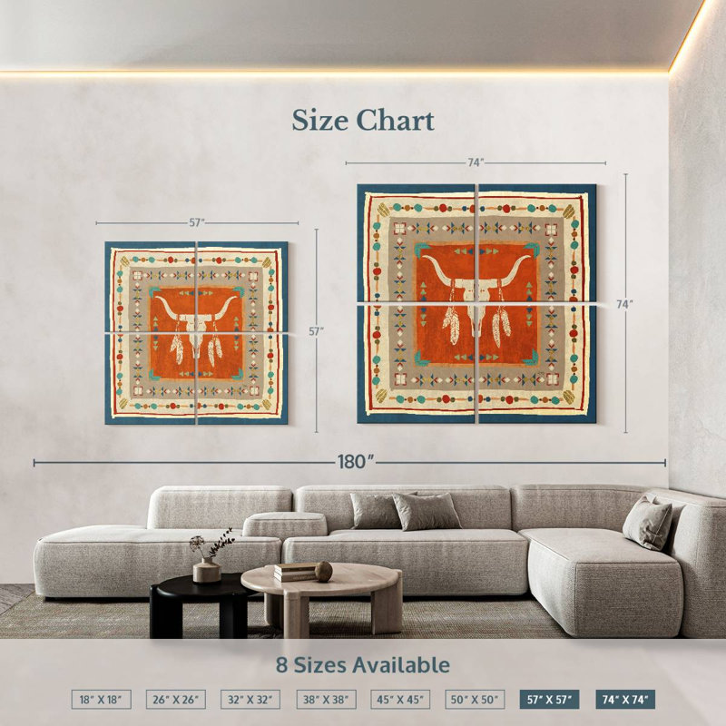 Lelar Southwest At Heart Tile I, H 57 po x l 57 po