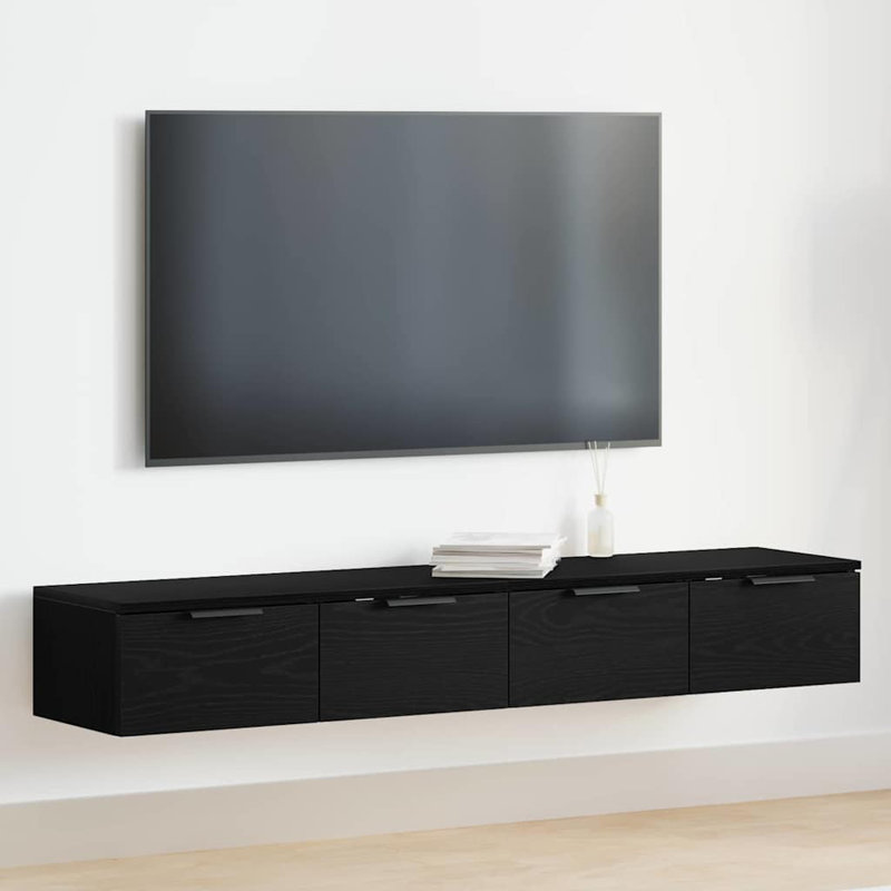  Wall Cabinet 2 Pcs Black Oak 68 X 30 X 20 Cm Engineered Wood