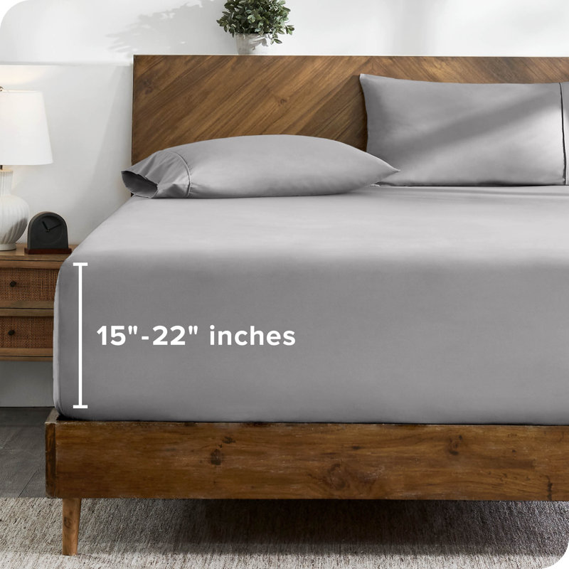 Extra Deep Microfiber Fitted Sheet, Twin XL Fitted Sheet, Light Gray