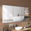 Armoire à pharmacie blanche en aluminium encastrée ou sans cadre avec miroir de salle de bain et 3 tablettes réglables en verre l 60 po x H 30 po