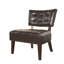 Roundhill Furniture Blended Leather Tufted Accent Chair With Oversized Seating,