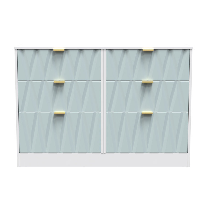 Besmir 115cm W 6 - Drawer Chest of Drawers, Duck/White