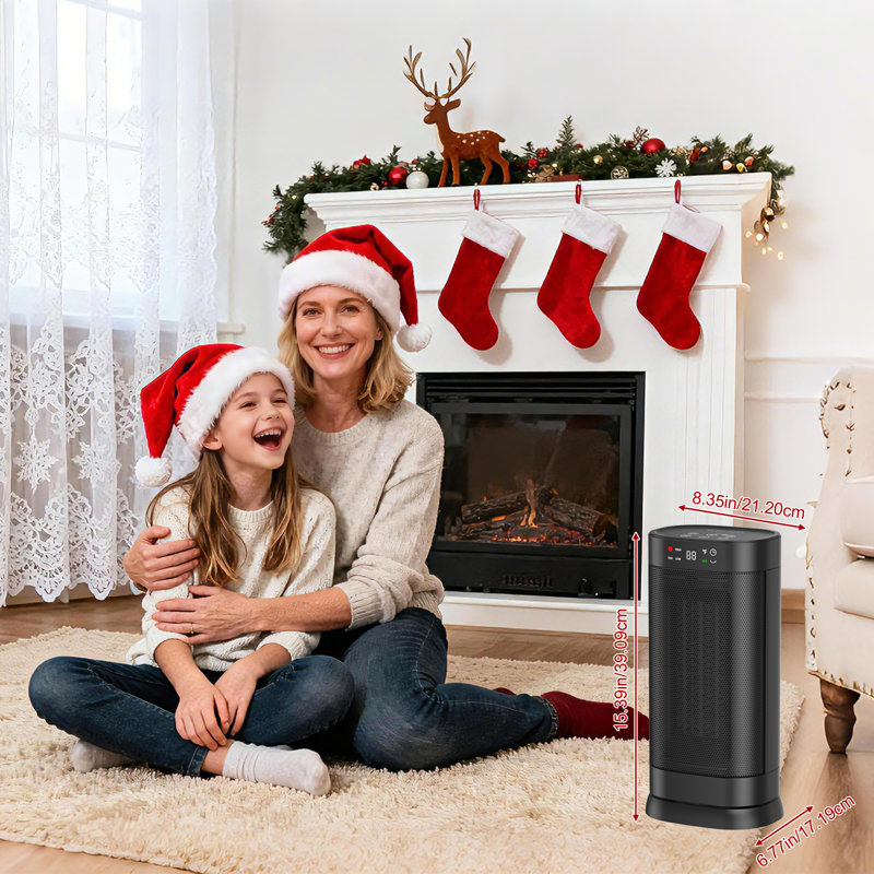 PTC Ceramic Space Heater: 2S Instant Heating, Multiple Modes, Safety Protection, Compact Portable, Quiet For Home/Office